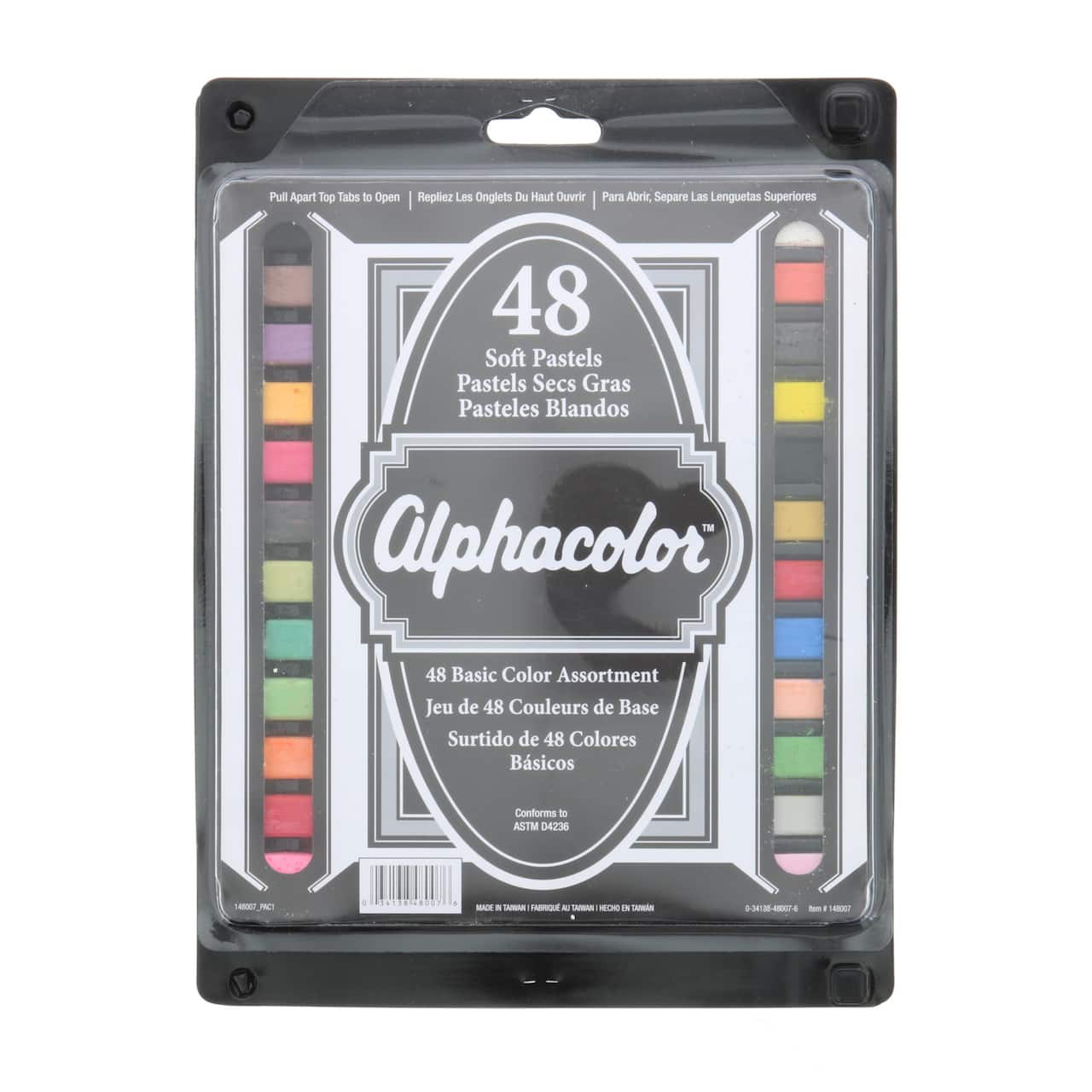 Quartet® Alphacolor™ 48 Color Square Pastel Set